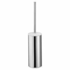 Keuco Moll Toilet Brush & Holder - Chrome/White -TOILET ACCESSORIES Sales 04969010100 D1 460