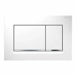 Geberit Sigma30 Dual Flush Plate - White/Gloss Chrome/White - 115.883.KJ.1