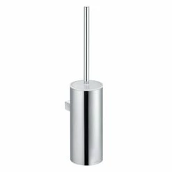 Keuco Moll Wall Mounted Toilet Brush & Holder - Chrome/White