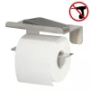 Tiger Colar Toilet Roll Holder with Shelf - Brushed Stainless Steel -TOILET ACCESSORIES Sales 1314230946 P