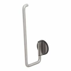 Tiger Tune Spare Toilet Roll Holder - Brushed Stainless Steel/Black -TOILET ACCESSORIES Sales 1325430946 D3 460
