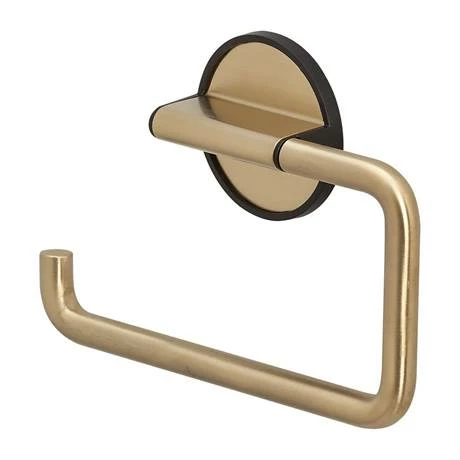 Tiger Tune Toilet Roll Holder - Brushed Brass/Black 6 Tiger Tune Toilet Roll Holder - Brushed Brass/Black - Image 4