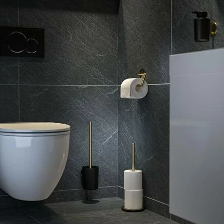 Tiger Tune Toilet Roll Holder - Brushed Brass/Black 7 Tiger Tune Toilet Roll Holder - Brushed Brass/Black - Image 5