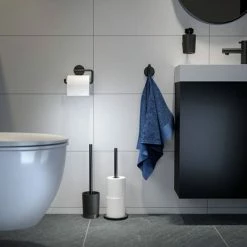 Tiger Tune Toilet Roll Holder - Brushed Black Metal/Black -TOILET ACCESSORIES Sales 1326538946 D2 460