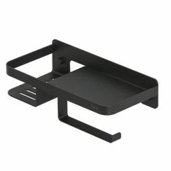 Tiger Caddy Toilet Roll Holder with Shelf - Black -TOILET ACCESSORIES Sales 1401430746 D3 460