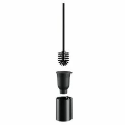 Keuco Plan Wall Mounted Toilet Brush & Holder - Black -TOILET ACCESSORIES Sales 14972370200 D5 460