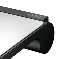 Keuco Plan Toilet Roll Holder with Shelf - Black -TOILET ACCESSORIES Sales 14973370000 D4 460