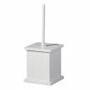 White Wooden Toilet Brush Holder with Brush - 1600958 1 White Wooden Toilet Brush Holder with Brush - 1600958 -TOILET ACCESSORIES Sales 1600958 n p