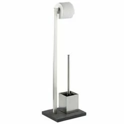 Wenko Slate Rock Standing WC Set - Stainless Steel - 18448100