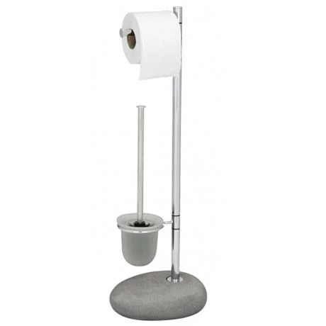 Wenko Pebble Stone Grey Standing WC Set - 19494100 3 Wenko Pebble Stone Grey Standing WC Set - 19494100
