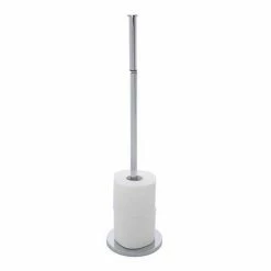 Wenko 2-in-1 Stainless Steel Freestanding Toilet Paper Holder - 19637100 -TOILET ACCESSORIES Sales 19637100 D2 460