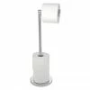 Wenko 2-in-1 Stainless Steel Freestanding Toilet Paper Holder - 19637100 -TOILET ACCESSORIES Sales 19637100 P