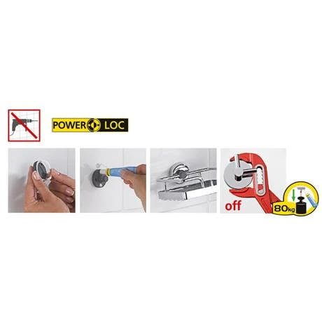 Wenko Power-Loc Puerto Rico Toilet Roll Holder - 22290100 4 Wenko Power-Loc Puerto Rico Toilet Roll Holder - 22290100 - Image 2