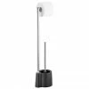Wenko Avola Black Extra Heavy Freestanding Toilet Brush & Roll Holder - 22991100 -TOILET ACCESSORIES Sales 22991100 p