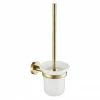 JTP Vos Brushed Brass Toilet Brush & Holder