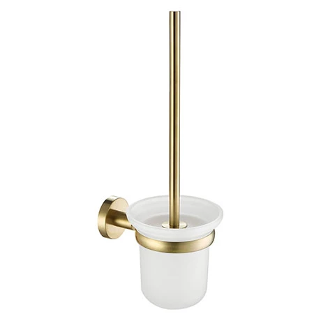 JTP Vos Brushed Brass Toilet Brush & Holder 3 JTP Vos Brushed Brass Toilet Brush & Holder