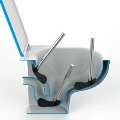 Wenko White Rimless Toilet Brush - 23344100 -TOILET ACCESSORIES Sales 23344100 d3 460