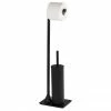 Wenko Hella Black Freestanding Toilet Brush & Roll Holder - 23710100 2 Wenko Hella Black Freestanding Toilet Brush & Roll Holder - 23710100 -TOILET ACCESSORIES Sales 23710100 P
