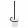 JTP Vos Brushed Black Toilet Brush & Holder