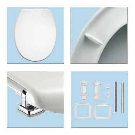Bemis Buxton Toilet Seat with Adjustable Chrome Hinges - 2850CPT000 6 Bemis Buxton Toilet Seat with Adjustable Chrome Hinges - 2850CPT000 - Image 4