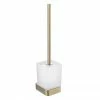 JTP Hix Brushed Brass Toilet Brush & Holder