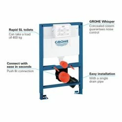 Grohe Rapid SL 0.82m Support Frame for Wall Hung WC - 38526000 -TOILET ACCESSORIES Sales 38526000 D2 460