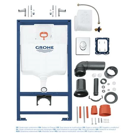 Grohe Rapid SL 1.13m Low Noise 3 in 1 Set Support Frame for Wall Hung WC - 38721001 6 Grohe Rapid SL 1.13m Low Noise 3 in 1 Set Support Frame for Wall Hung WC - 38721001 - Image 4
