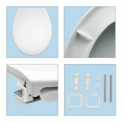Bemis Oxford Toilet Seat with Adjustable Chrome Hinges - 3900CPT000 7 Bemis Oxford Toilet Seat with Adjustable Chrome Hinges - 3900CPT000 -TOILET ACCESSORIES Sales 3900CPT000 D2 460