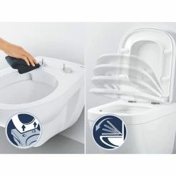 Grohe Euro Soft Close Toilet Seat with Quick Release - 39330001 -TOILET ACCESSORIES Sales 39493000 D3 460