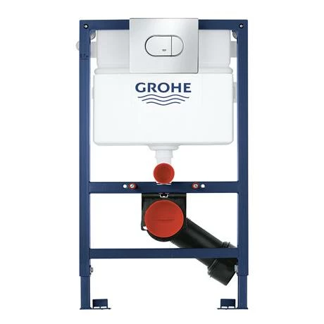 Grohe Solido 0.82m 3 in 1 Set Low Noise Support Frame for Wall Hung WC with Arena Flush Plate - 39843000 5 Grohe Solido 0.82m 3 in 1 Set Low Noise Support Frame for Wall Hung WC with Arena Flush Plate - 39843000 - Image 3