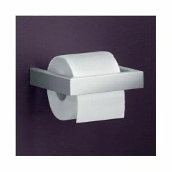 Zack Linea Wall Mounted Toilet Roll Holder - Stainless Steel - 40386 -TOILET ACCESSORIES Sales 40386 d 375