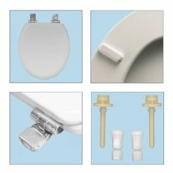 Bemis Chicago Soft Close Toilet Seat with Chrome Hinges -TOILET ACCESSORIES Sales 500CELT000 d2 460