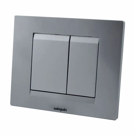 Wirquin Essential Dual Flush Plate - Matt Chrome 3 Wirquin Essential Dual Flush Plate - Matt Chrome