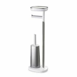 Joseph Joseph EasyStore Plus Freestanding Toilet Paper Holder with Flex Steel Toilet Brush - 70519