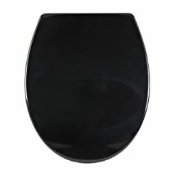 Aqualona Duroplast Soft Close Toilet Seat with Quick Release - Black - 77504