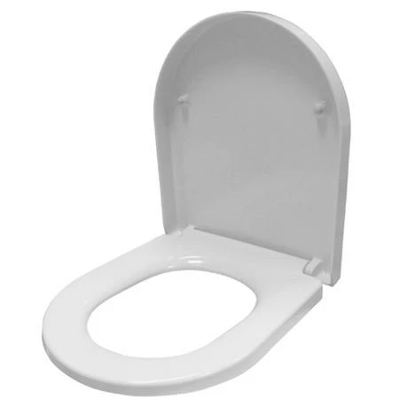 Euroshowers ONE Seat Short D-Shape Soft Close Toilet Seat - White - 88210 5 Euroshowers ONE Seat Short D-Shape Soft Close Toilet Seat - White - 88210 - Image 3
