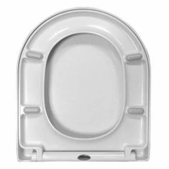 Euroshowers ONE Seat Short D-Shape Soft Close Toilet Seat - White - 88210 12 Euroshowers ONE Seat Short D-Shape Soft Close Toilet Seat - White - 88210 -TOILET ACCESSORIES Sales 80210 n d3 375