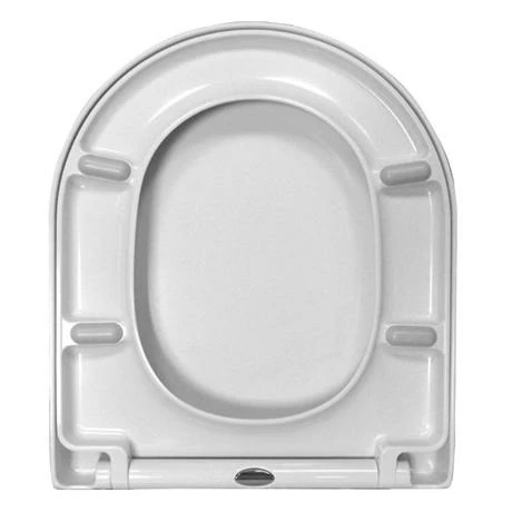 Euroshowers ONE Seat Short D-Shape Soft Close Toilet Seat - White - 88210 7 Euroshowers ONE Seat Short D-Shape Soft Close Toilet Seat - White - 88210 - Image 5