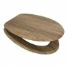 Euroshowers Rustic Oak MDF Toilet Seat with Chrome Bar Hinges - 82998 1 Euroshowers Rustic Oak MDF Toilet Seat with Chrome Bar Hinges - 82998 -TOILET ACCESSORIES Sales 82998 P