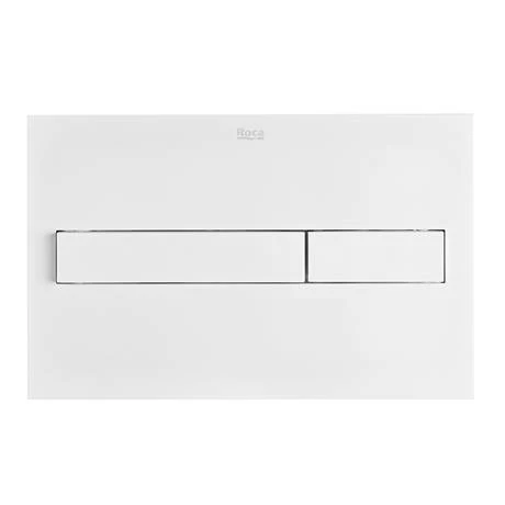 Roca PL7 Operating Panel Dual Flush Plate - Matt White - 890088207 4 Roca PL7 Operating Panel Dual Flush Plate - Matt White - 890088207 - Image 2