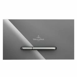 Villeroy and Boch ViConnect Glass Glossy Grey Dual Flush Plate - 922160RA -TOILET ACCESSORIES Sales 922160RA D1 460