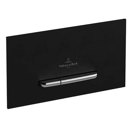 Villeroy and Boch ViConnect Glass Glossy Black Dual Flush Plate - 922160RB 3 Villeroy and Boch ViConnect Glass Glossy Black Dual Flush Plate - 922160RB