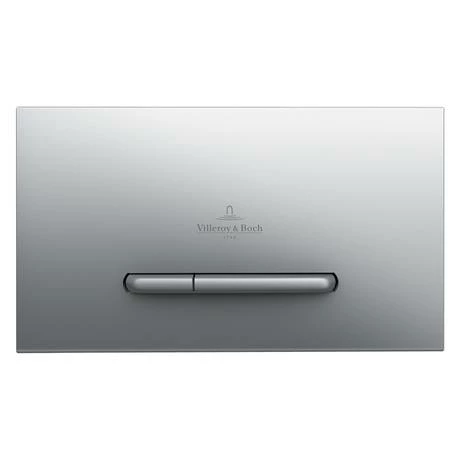 Villeroy and Boch ViConnect Brushed Chrome Dual Flush Plate - 92218069 4 Villeroy and Boch ViConnect Brushed Chrome Dual Flush Plate - 92218069 - Image 2