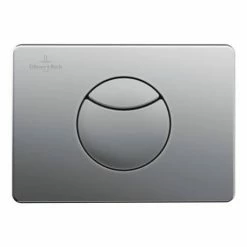 Villeroy and Boch ViConnect Brushed Chrome Dual Flush Plate - 92248569 -TOILET ACCESSORIES Sales 92248569 D1 460