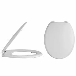 Alaska Traditional Toilet Seat with Chrome Hinges - AL32