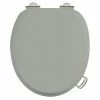 Burlington Soft Close Toilet Seat with Chrome Hinges and Handles - Dark Olive