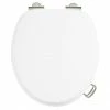 Burlington Soft Close Toilet Seat with Chrome Hinges and Handles - Matt White 2 Burlington Soft Close Toilet Seat with Chrome Hinges and Handles - Matt White -TOILET ACCESSORIES Sales ARCS45 NKL P