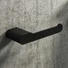 Arezzo Matt Black Toilet Roll Holder -TOILET ACCESSORIES Sales AZB165TR n p
