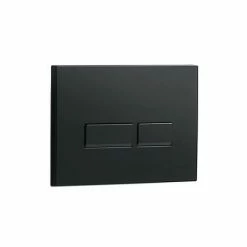 Arezzo Compact Concealed Cistern with Matt Black Flush Plate - Square Buttons -TOILET ACCESSORIES Sales AZCCBLKS d1 460