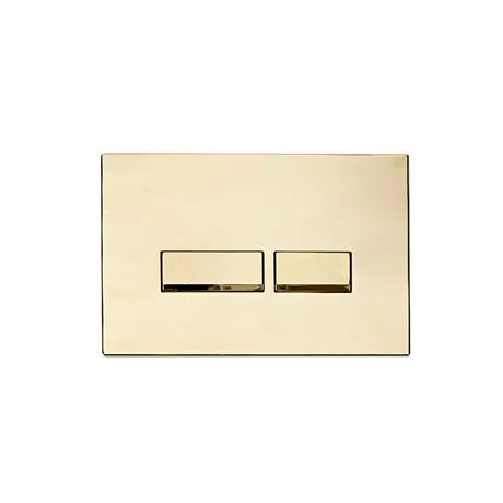 Arezzo Compact Concealed Cistern with Brushed Brass Flush Plate - Square Buttons 4 Arezzo Compact Concealed Cistern with Brushed Brass Flush Plate - Square Buttons - Image 2